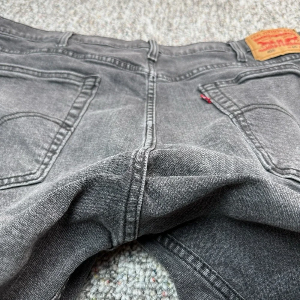 Levi's 405 Shorts Mens Size 40 Stretch Casual Denim Cut Off Jorts Black